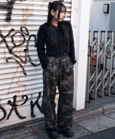 WEGO 【ウエストゴム/SMLサイズ展開】カーブデザインスウェットパンツ