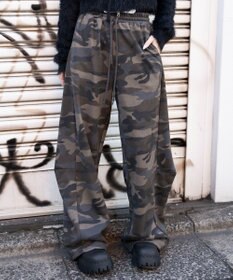 WEGO 【ウエストゴム/SMLサイズ展開】カーブデザインスウェットパンツ