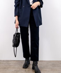 caqu レギュラーストレート 裏起毛コーデュロイパンツ