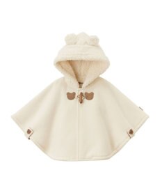 MIKI HOUSE HOT BISCUITS お耳付きボアフリース ダッフルマントギフトセット【BOX付き】