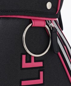 23区GOLF 【WOMEN】合皮×デニム調キャディバッグ 他と被らない 大人ピンクが初登場