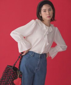 組曲 L ラッフルデシン ブラウス