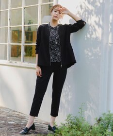 Tiaclasse 【新色追加・洗える】花柄フリルシャツブラウス