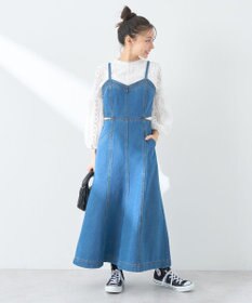earth music&ecology サイドカットデニムキャミワンピース
