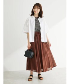 Green Parks インド綿　ふんわりボイルロングスカート