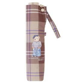 MOONBAT POLO RALPH LAUREN（ポロ ラルフローレン)フレンチベア×チェック 雨傘 折りたたみ傘