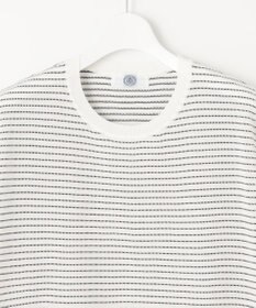 J.PRESS LADIES L 【洗える・抗菌防臭】コットンアセテート ボーダー ドルマン ニット