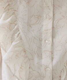 Tiaclasse 【新色追加・洗える】花柄フリルシャツブラウス