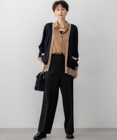 23区 L 【見上愛さん着用/Oggi10月号掲載/洗える】スエーディーサテン シャツ