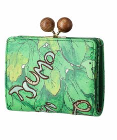 tsumori chisato CARRY 葉っぱ がま口 2つ折り財布