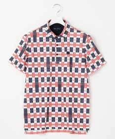 23区GOLF 【MEN】【吸水速乾/UVカット】フィールドチェック柄ポロシャツ