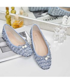 MODE ET JACOMO <carino>パールビジュー付きデザインバレエ