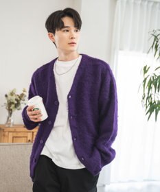 WEGO モヘアライクBIGカーディガン