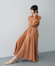 YECCA VECCA タックデザインシャツワンピース