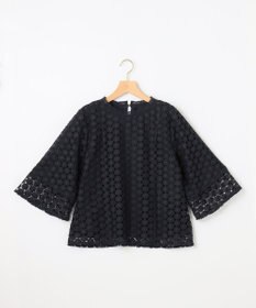 組曲 S 【WEB限定】フラワーレース袖フレア ブラウス