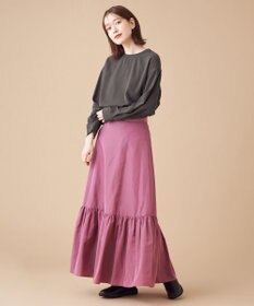 SHARE PARK LADIES 【ウォータープルーフ】　マキシティアードスカート