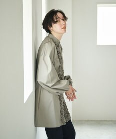 #Newans 【シワになりにくい/洗濯機可能】ロングフリルチュニック