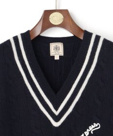 J.PRESS MEN 【NYUZELESS】ラムズウール ケーブルチルデン ニット