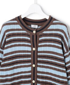 J.PRESS YORK STREET 【UNISEX】コットンボーダー ニットカーディガン