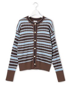 J.PRESS YORK STREET 【UNISEX】コットンボーダー ニットカーディガン