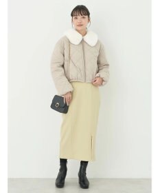 earth music&ecology ファーカラーブルゾン