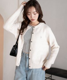 WEGO 【WEB限定/25年秋冬新作】別注USPOLO微起毛カーデ