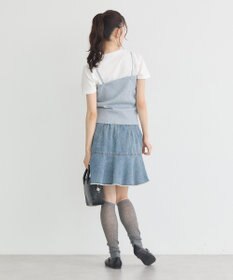 earth music&ecology ハイウエストフレアデニムスカート