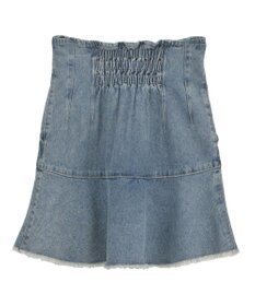 earth music&ecology ハイウエストフレアデニムスカート