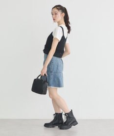 earth music&ecology ハイウエストフレアデニムスカート