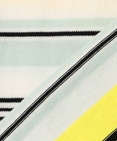 23区 L 【VERY3月号掲載/洗える】プレミアムビオコットン 半袖 マルチボーダー ニット