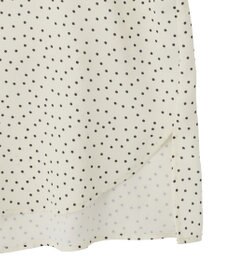 Green Parks ドットイージーケアバックスリットブラウス