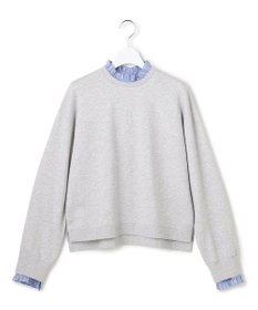 23区 L 【WEB＆一部店舗限定】クリアコットンテリー ストライプフリル スウェット