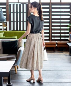 Tiaclasse 【洗える】異素材を組み合わせたカットソードッキングワンピース