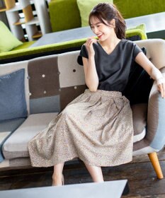 Tiaclasse 【洗える】異素材を組み合わせたカットソードッキングワンピース