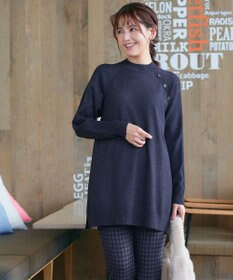 Tiaclasse 【安田美沙子さん着用・選べる2type・新色追加】ボタンニットチュニック