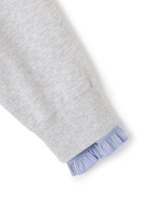 23区 L 【WEB＆一部店舗限定】クリアコットンテリー ストライプフリル スウェット