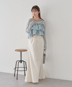 earth music&ecology 【予約】アソートチェックティアードビスチェ