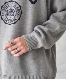 WEGO オーバーフィットジャガードプルオーバー