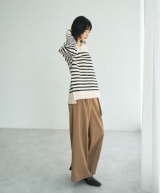 YECCA VECCA 釦デザイン配色ニット