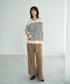 YECCA VECCA 釦デザイン配色ニット