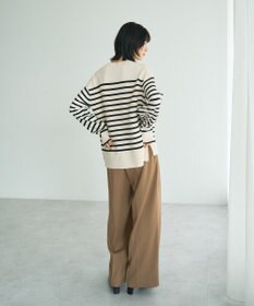 YECCA VECCA 釦デザイン配色ニット