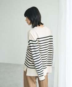 YECCA VECCA 釦デザイン配色ニット