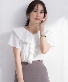組曲 L ブラウスライクラッフル カットソー