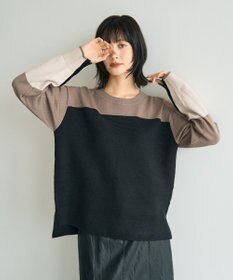 YECCA VECCA 釦デザイン配色ニット