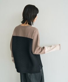 YECCA VECCA 釦デザイン配色ニット