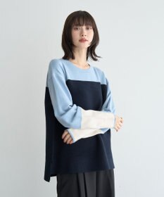 YECCA VECCA 釦デザイン配色ニット