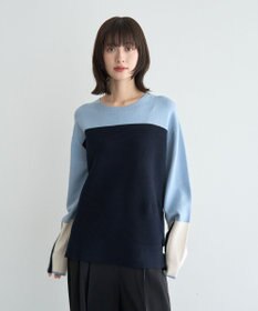 YECCA VECCA 釦デザイン配色ニット