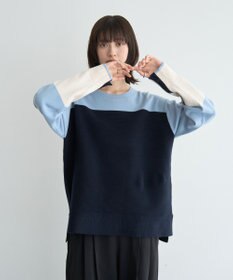 YECCA VECCA 釦デザイン配色ニット