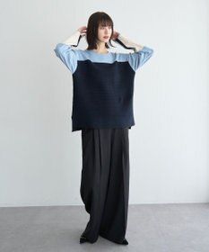 YECCA VECCA 釦デザイン配色ニット