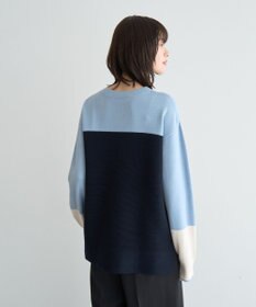 YECCA VECCA 釦デザイン配色ニット